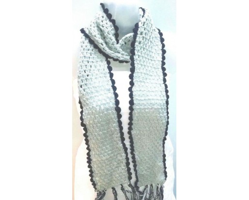 Scarf Wrap Muffler Neck Warmer Soft Acrylic Handmade Crochet Woman Boho Chic S4