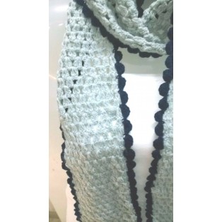 Scarf Wrap Muffler Neck Warmer Soft Acrylic Handmade Crochet Woman Boho Chic S4