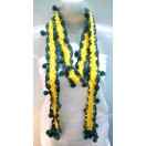 Scarf Wrap Muffler Neck Warmer Soft POM POM Handmade Crochet Woman Boho Chic S8