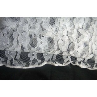 Tulle Scarf Scarves Stole Wrap White Light Weight Floral - Rayon