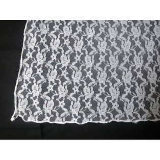 Tulle Scarf Scarves Stole Wrap White Light Weight Floral - Rayon