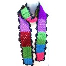 Scarf Wrap Muffler Neck Warmer Soft Acrylic Handmade Crochet Woman Boho Chic S10