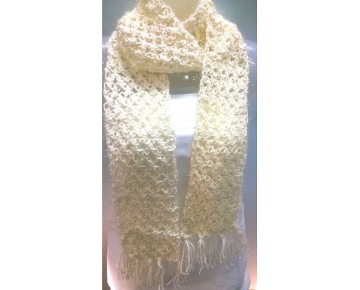 Scarf Wrap Muffler Neck Warmer Soft Acrylic Handmade Crochet Woman Boho Chic S11