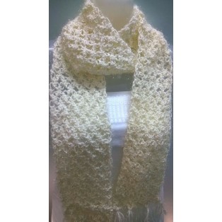 Scarf Wrap Muffler Neck Warmer Soft Acrylic Handmade Crochet Woman Boho Chic S11