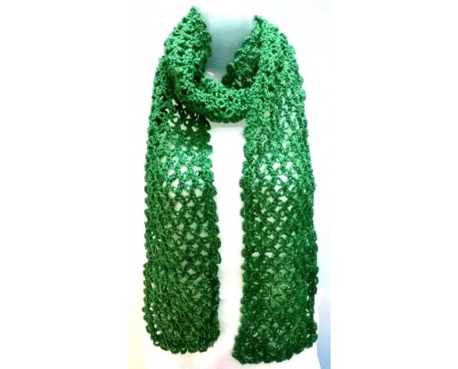 Scarf Wrap Muffler Neck Warmer Soft Acrylic Handmade Crochet Woman Boho Chic S12