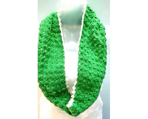 Cowl Infinity Scarf Muffler Neck Warmer Soft Acrylic Handmade Crochet Boho S13