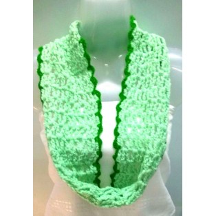 Cowl Infinity Scarf Muffler Neck Warmer Soft Acrylic Handmade Crochet Boho S14