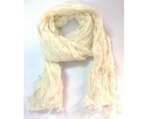 Scarf Muffler Neck Warmer Crush Wrinkle Viscose Fabric Boho Fashion Men Women 45