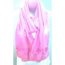 Scarf Muffler Faux Georgette Fabric Cutwork Crochet Boho Chic Fashion Men Women