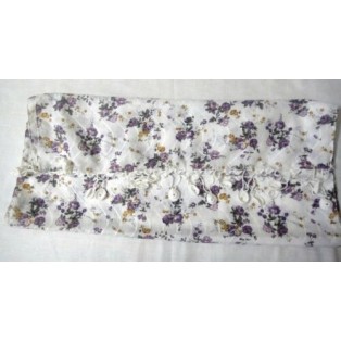 Floral Print Scarf with 2 sides Crochet Border / Cotton Summer Scarf