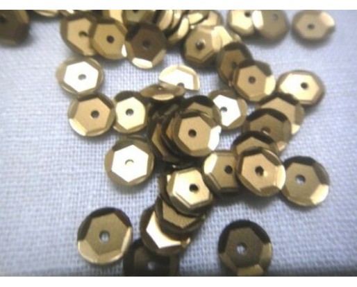 Antique Gold - 15 grams - 6 mm - DIY Loose Cup Sequins Paillette Sewing