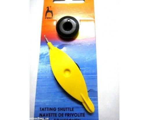 Plastic Tatting Shuttle with Hook & Spare Bobbin Hand Lace Making Craft Tool DIY